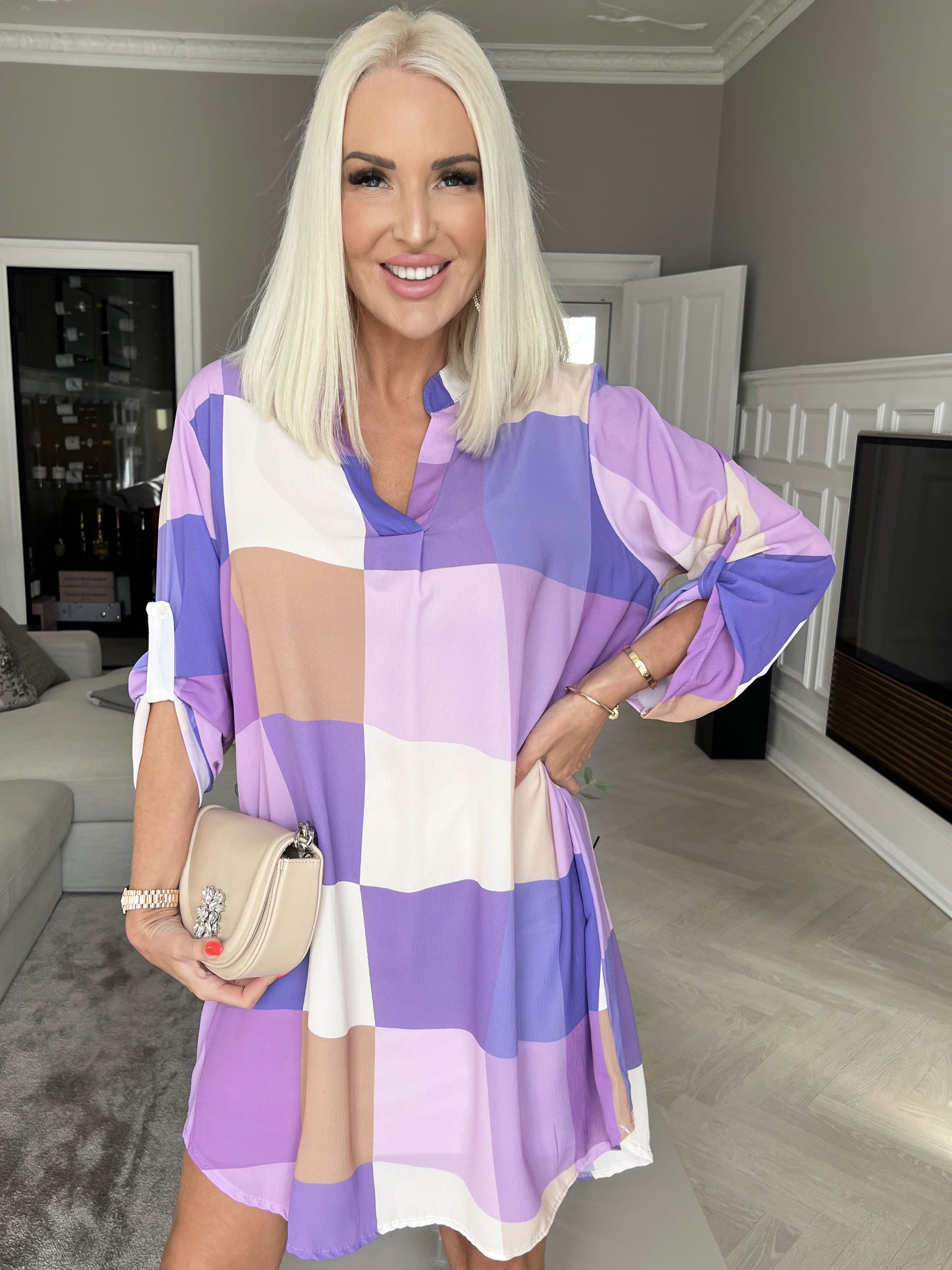 Vanesa Dress Check - Lätt och luftig klänning